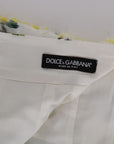 Dolce & Gabbana Lemon Print Fringe Pencil Skirt