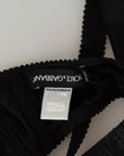 Dolce & Gabbana Black Silk Lace Balconcino Bra Underwear
