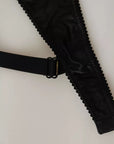 Dolce & Gabbana Black Silk Lace Balconcino Bra Underwear