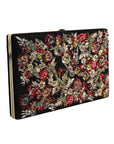 Dolce & Gabbana Multicolor Floral Gold Frame Clutch Evening Purse Bag