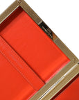 Dolce & Gabbana Blue Suede Gold Frame Clutch Evening Party Purse Bag