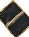 Dolce & Gabbana Blue Velvet Gold Frame Clutch Evening Party Purse Bag