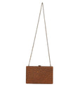 Dolce & Gabbana Brown Leather Gold Frame Clutch Mini Crossbody Bag