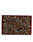 Dolce & Gabbana Red Velvet Gold Frame Clutch Evening Party Purse Bag