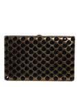Dolce & Gabbana Gold Crystal Bifold Clutch Evening Party Women Purse Bag