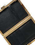 Dolce & Gabbana Multicolor Tweed Floral Clutch Evening Party Purse CrossBody Bag