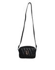 Versace Black Quilted Lamb Leather Camera Case Shoulder Bag