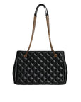 Versace Black Quilted Nappa Leather Shoulder Chain Strap Bag