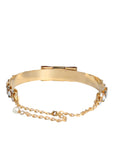 Dolce & Gabbana Gold Tone Crystal Embellished Women Waist Chain Belt