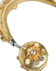 Dolce & Gabbana Gold Leather Floral Crystal Angel Headset Headphones
