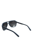 Dolce & Gabbana Blue Metal Frame Rubber Skin Polarized Mirror Lens Sunglasses