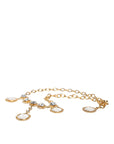 Dolce & Gabbana Gold Chain Brass Crystal Clock Statement Necklace