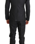 Dolce & Gabbana Elegant Gray Polka Dot 3-Piece Suit