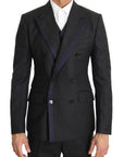 Dolce & Gabbana Elegant Gray Polka Dot 3-Piece Suit