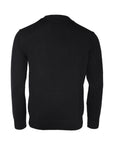 Versace Black Medusa Embroidery Crew Neck Pullover Sweater