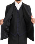 Dolce & Gabbana Elegant Gray Polka Dot 3-Piece Suit