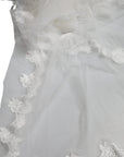 Dolce & Gabbana White Floral Lace Nylon Floor Length Wedding Veil