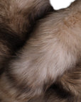 Dolce & Gabbana Brown Frost Fox Fur Neck Warmer Winter Scarf