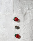 Dolce & Gabbana White Floral Brocade Embellished Mini Skirt