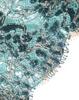 Dolce & Gabbana Blue Floral Brocade High Waist Mini Skirt