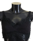 Dolce & Gabbana Black Floral Lace Stretch Bralette Underwear