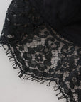 Dolce & Gabbana Black Floral Lace Stretch Bralette Underwear