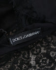 Dolce & Gabbana Black Floral Lace Stretch Bralette Underwear