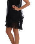 Dolce & Gabbana Elegant Black Silk Lace Chemise Dress