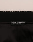 Dolce & Gabbana Elegant Gold Fringe High-Waist Pencil Skirt