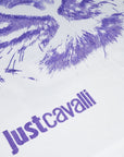 Just Cavalli White Cotton Men Beach Towel