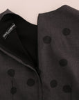 Dolce & Gabbana Chic Sleeveless Polka Dotted Wool Dress