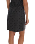 Dolce & Gabbana Chic Sleeveless Polka Dot Wool Dress