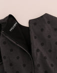 Dolce & Gabbana Chic Sleeveless Polka Dot Wool Dress