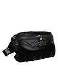 Dolce & Gabbana Black Nylon Fabric Belt Waist Fanny Pack Bag