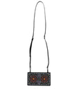 Dolce & Gabbana Black Leather Crystal Shoulder Crossbody Clutch Bag