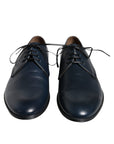 Dolce & Gabbana Navy Blue Leather Derby Dress Formal Shoes