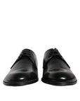 Dolce & Gabbana Black Leather Derby Formal Dress Shoes