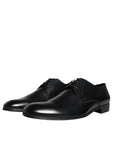 Dolce & Gabbana Black Leather Derby Formal Dress Shoes
