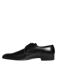 Dolce & Gabbana Black Leather Derby Formal Dress Shoes