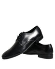 Dolce & Gabbana Black Leather Derby Formal Dress Shoes