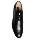Dolce & Gabbana Black Leather Derby Formal Dress Shoes