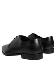 Dolce & Gabbana Black Leather Derby Formal Dress Shoes