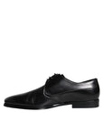 Dolce & Gabbana Black Leather Derby Formal Dress Shoes