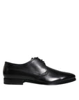 Dolce & Gabbana Black Leather Derby Formal Dress Shoes