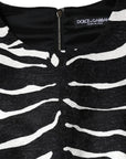 Dolce & Gabbana Black White Zebra A-line Sheath Mini Dress
