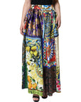Dolce & Gabbana Multicolor Patchwork Sicily Long Maxi Skirt