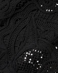 Dolce & Gabbana Black Floral Lace HighWaist Pencil Cut Skirt