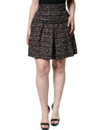 Dolce & Gabbana Multicolor High Waist Tartan Tweed A-line Mini Skirt