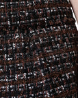 Dolce & Gabbana Multicolor High Waist Tartan Tweed A-line Mini Skirt