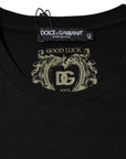 Dolce & Gabbana Black Cotton Crew Neck Short Sleeve T-shirt